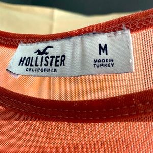 Hollister Mesh Pink Shirt Size Medium
